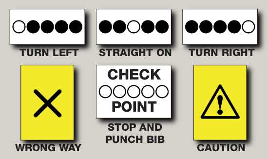 Laser Biathlon course signs